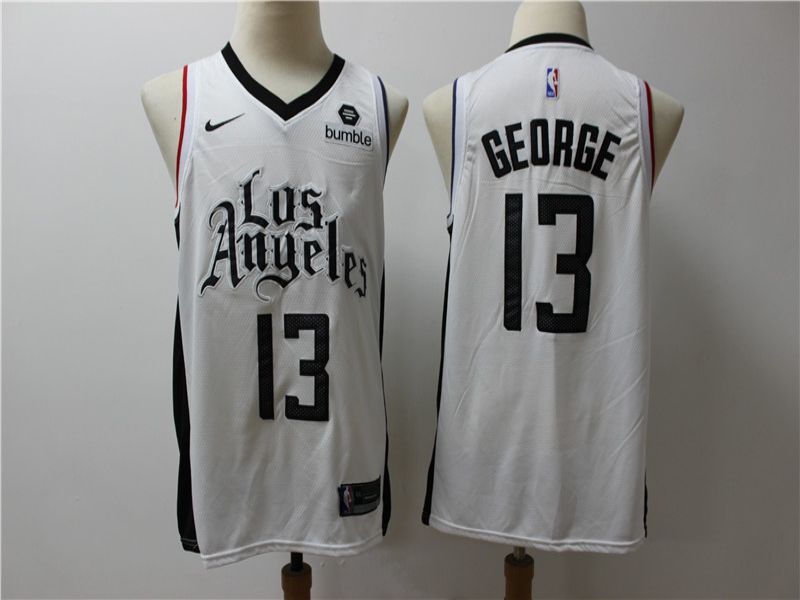 Men Los Angeles Clippers 13 George White Game Nike NBA Jerseys